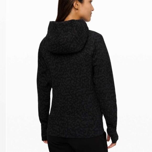 Lululemon Scuba Full Zip Hoodie Cotton Fleece  Camo Deep Coal size 8 - Picture 6 of 11